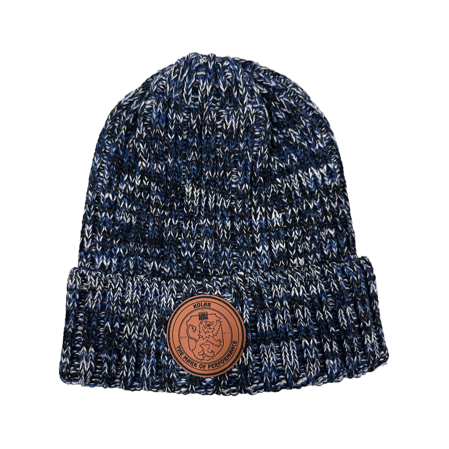 Kolar Knit Hat with Leather Established Logo Patch