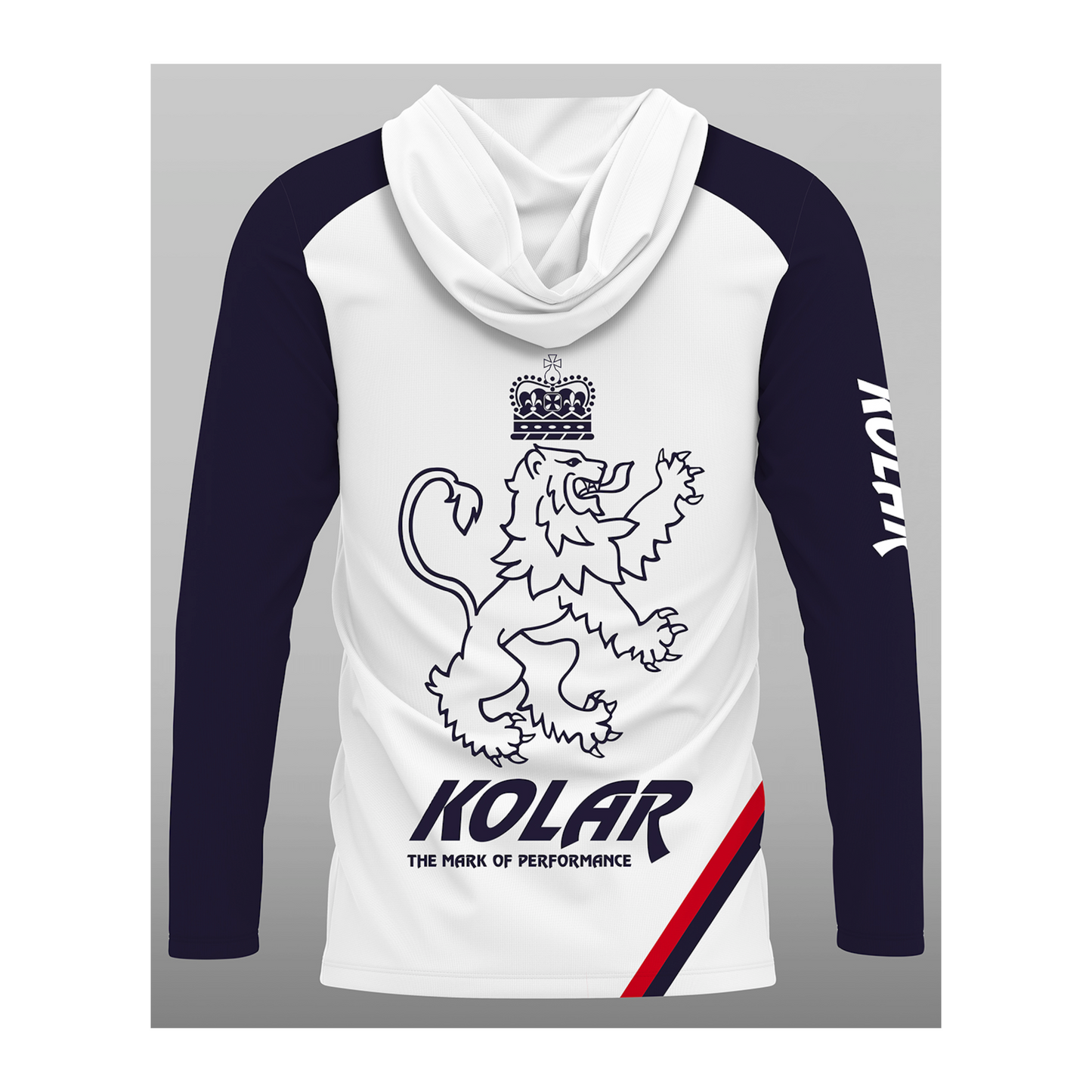 Kolar Navy/Red/White Performance Shirt w/Hood UPF40+