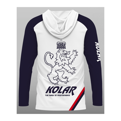 Kolar Navy/Red/White Performance Shirt w/Hood UPF40+