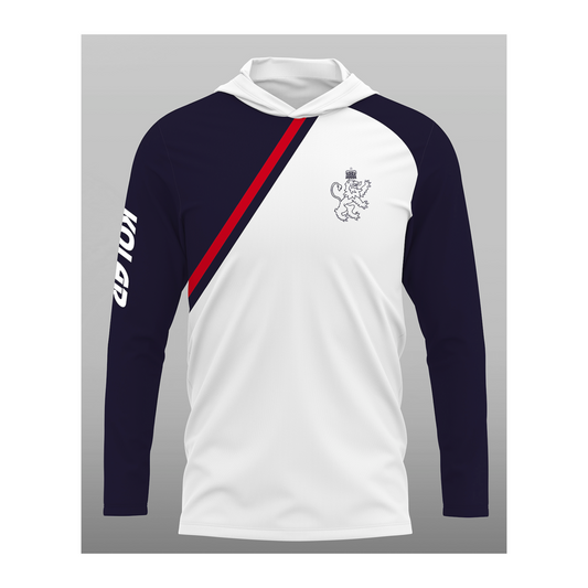 Kolar Navy/Red/White Performance Shirt w/Hood UPF40+